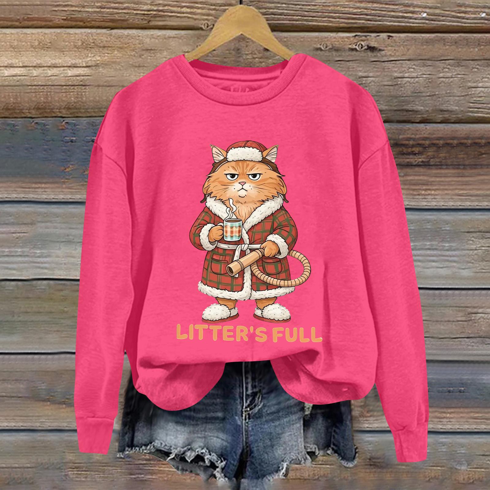 

Ladies Printed Casual Long Sleeved Hooded Sports Hoodie Top M