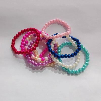 50Pcs/Pack Random Color Bracelet Cartoon Children Wooden Beads for Girl Birthday Party Favors Baby Shower Guest Gifts