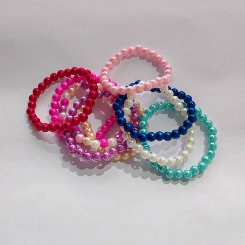 50Pcs/Pack Random Color Bracelet Cartoon Children Wooden Beads for Girl Birthday Party Favors Baby Shower Guest Gifts