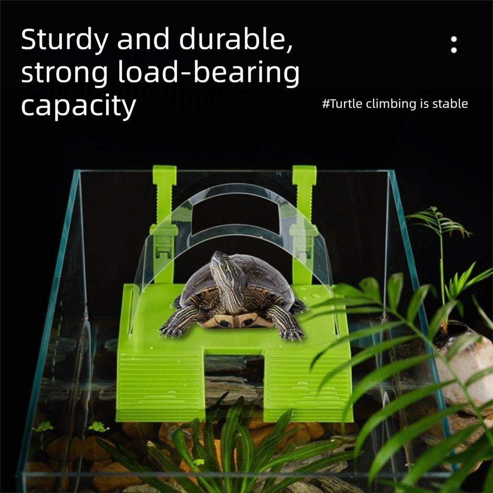 Anti-Escape Cover Turtle Basking Platform with Hooks Aquarium Basking Platform Reptile Enclosure