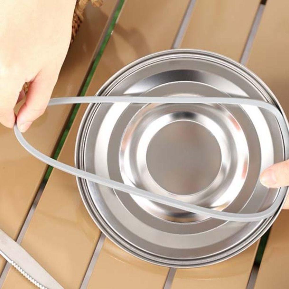 304 Stainless Steel Korean Lunch Box Round Lunch Container Food Storage Box  Refrigerator