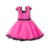 Mini Mouse Dress Set with Headband, Size 100 Cm, for Kids 3-4 Years, Pink, Gift for Girls