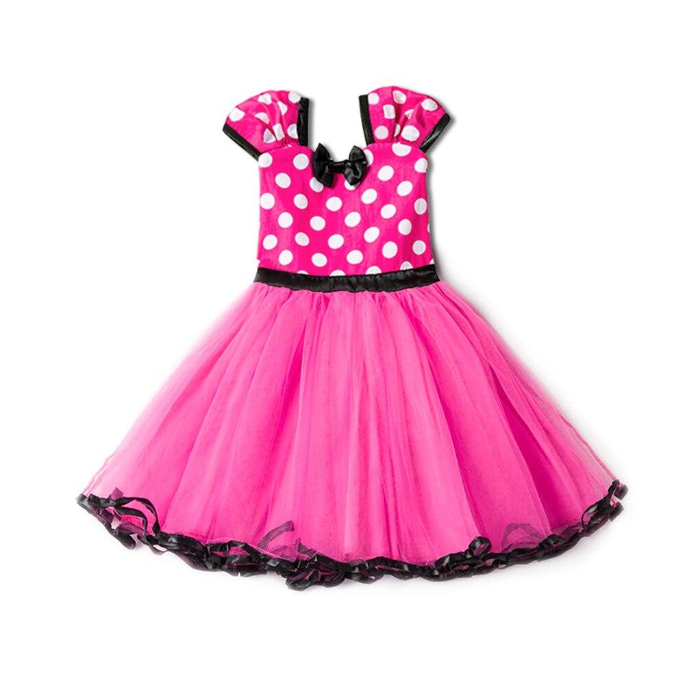 Mini Mouse Dress Set with Headband, Size 100 Cm, for Kids 3-4 Years, Pink, Gift for Girls