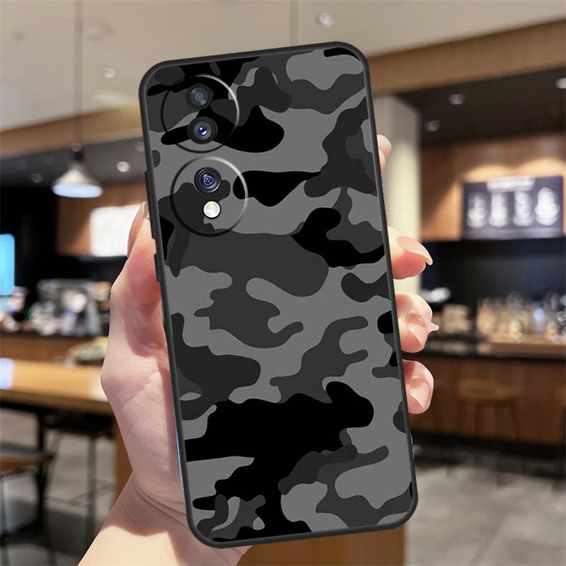 Military Army Camouflage Pattern Case For Honor Magic 7 5 6 8 Lite Honor 400 200 Pro 50 70 90 X8c X9a X9b X9c X9d Win RT Cover