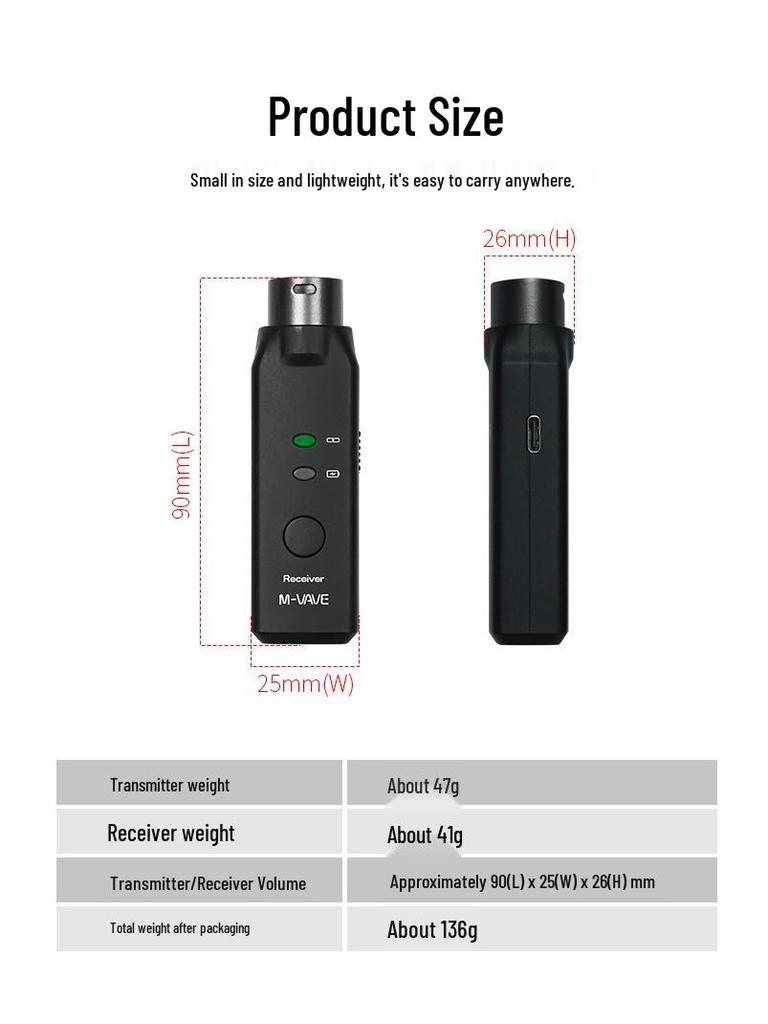Dynamic Wireless Microphone Converter: Wired to Wireless Transmitter & Receiver for KTV Singing