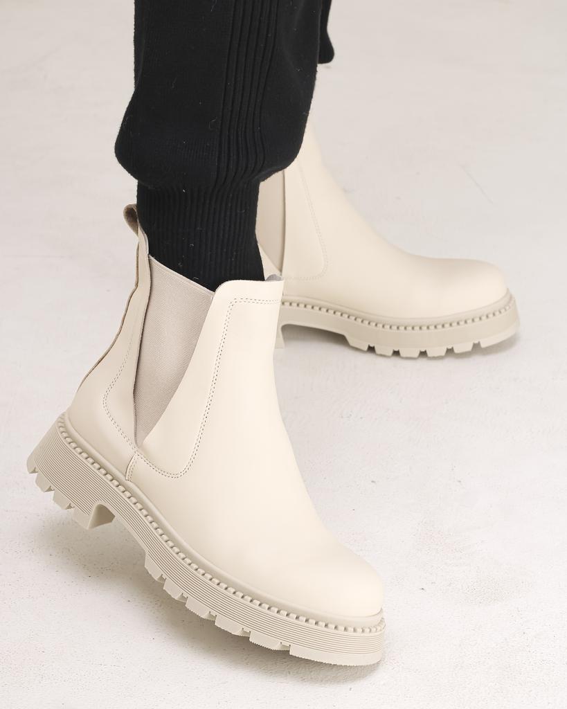 Stivaletto Chelsea Teona 421 36 in pelle latte