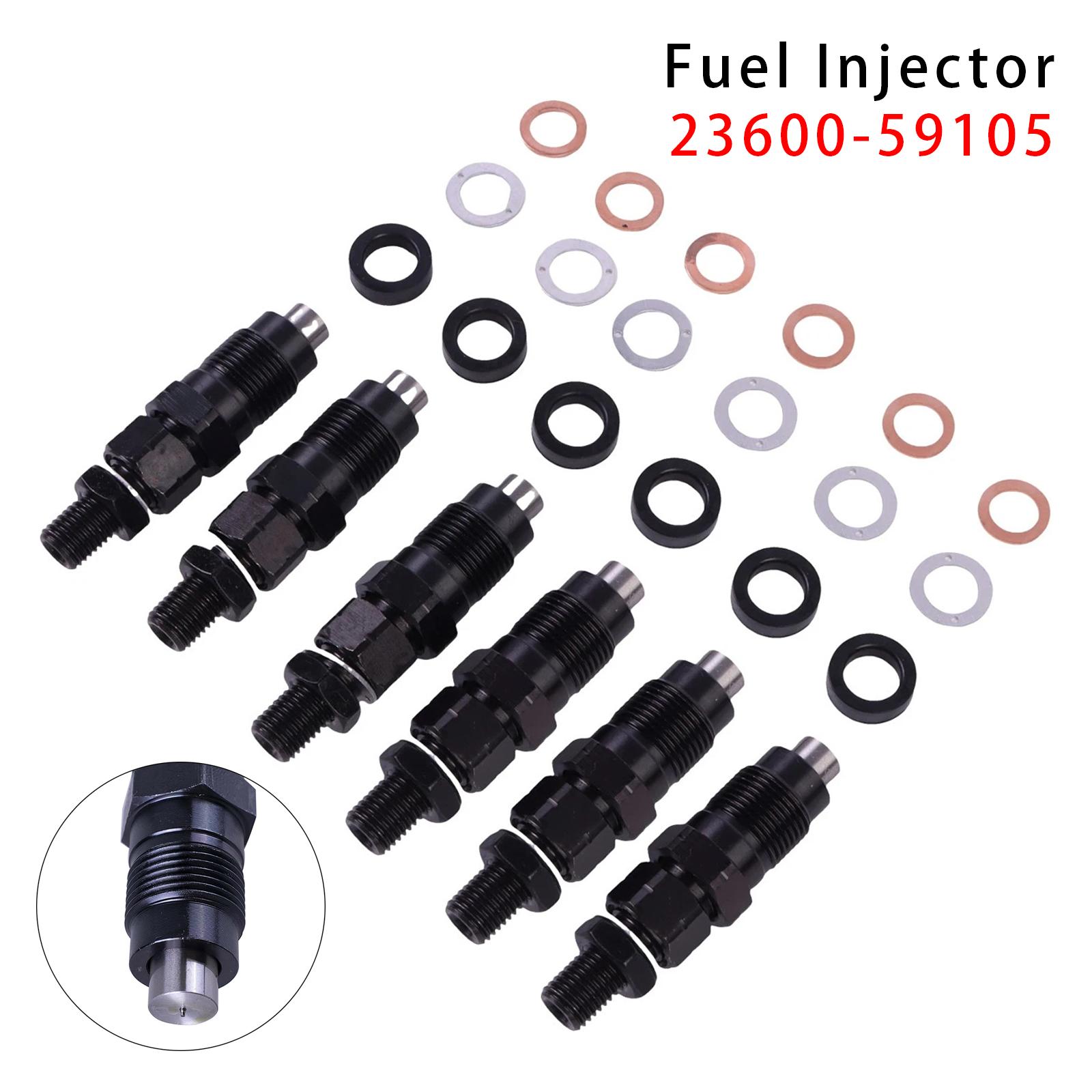 

6Pcs Fuel Injector For Toyota 3L Hilux Hiace 2.8L Engine 23600-59105