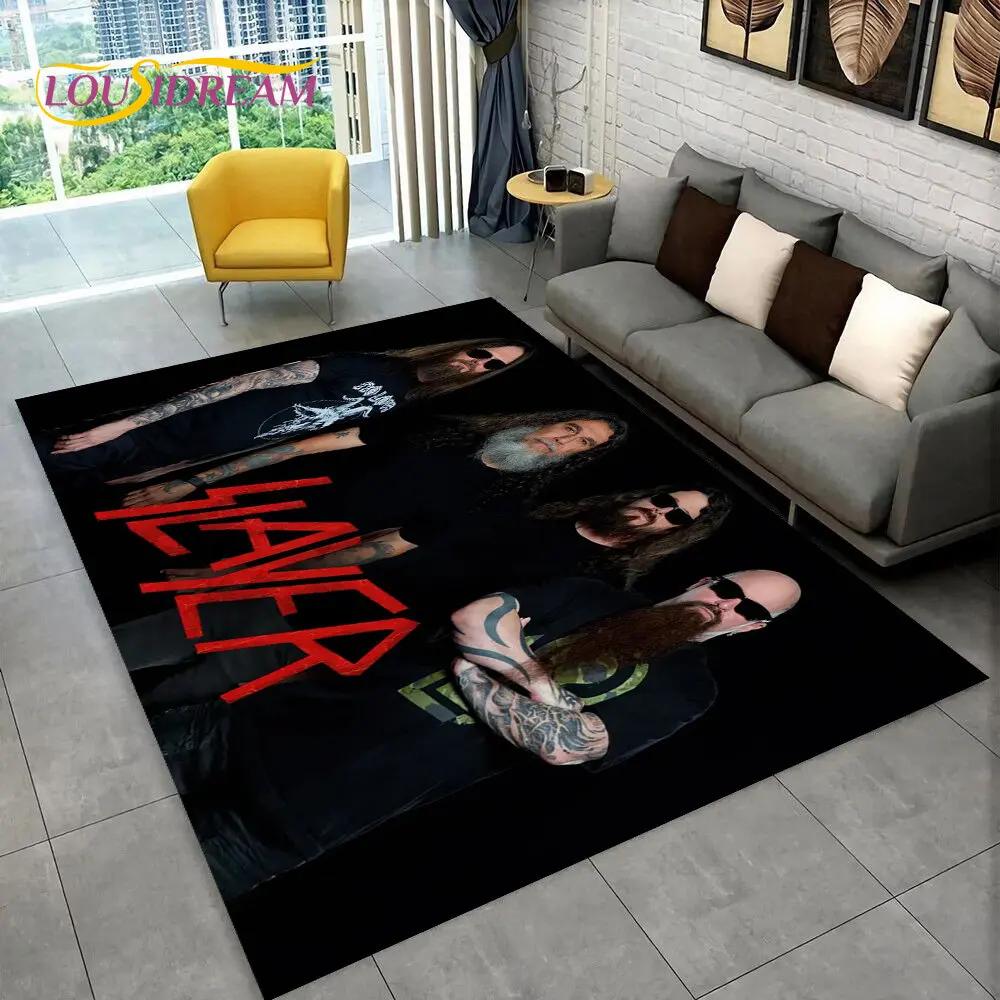 Tappeto per la zona musicale della band heavy metal Slayer, tappeto per la casa, soggiorno, camera da letto, divano, zerbino, decorazione per bambini, tappetino antiscivolo