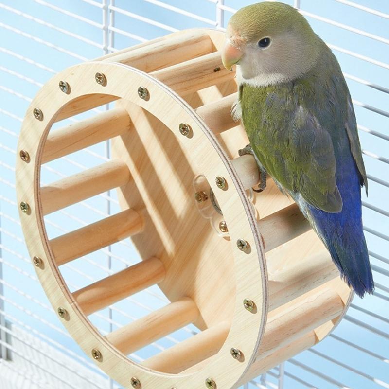 Multifunctional Chew Resistant Wood Perch for Parrots Cage Toy Cage Mount Swing Bed For Stress Relief And Play