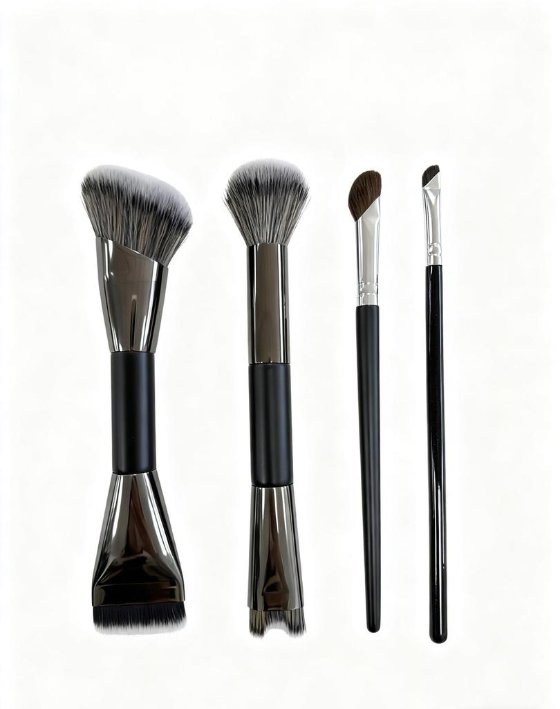 Double-Ended U-Shaped Nose Shadow & Highlighter Brush – Portable Makeup Tool for Foundation & Concealer