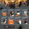 100Pcs 10x10cm Halloween Series Printed Pumpkin Ghost Candy Baking Cookie Self-Adhesive Party Gift Packaging Bags