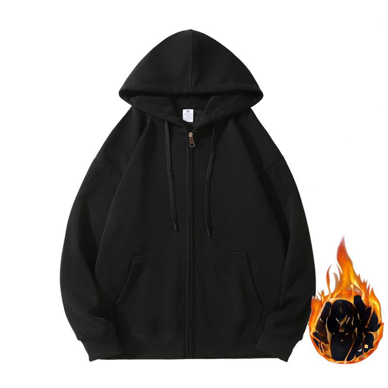 Sweatshirt Men's Spring Loose Drop-shoulder Cardigan Hooded Jacket Couple Models Sports and Leisure Tops