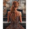 GATYZTORY Painting By Number Girl Portrait Kits DIY Frame Drawing On Canvas Flower Picture HandPainted Gift Home Decoration