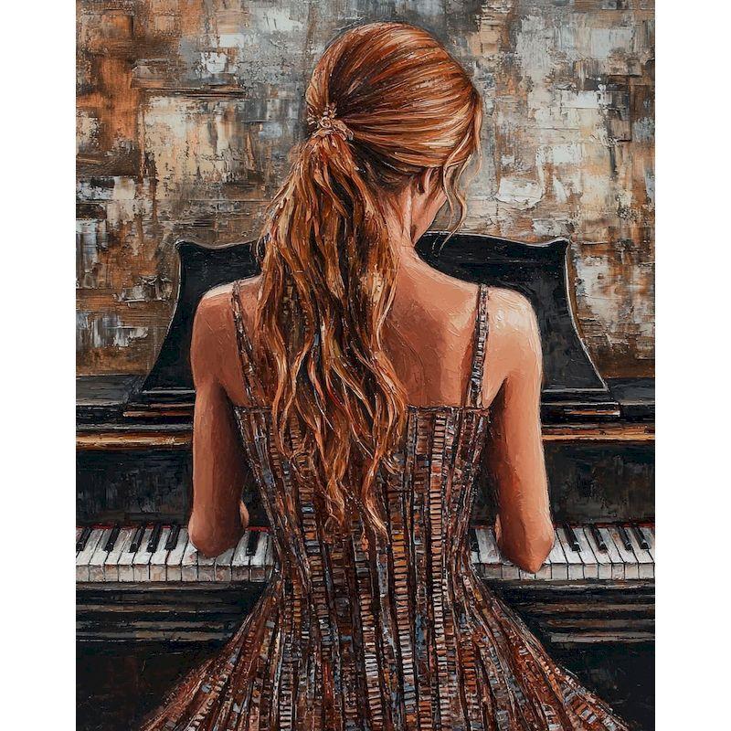 GATYZTORY Painting By Number Girl Portrait Kits DIY Frame Drawing On Canvas Flower Picture HandPainted Gift Home Decoration