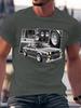 Summer 100 Pure Cotton Unisexs Fashionable Casual Classic Car Pattern Printed Loose Round Neck Short Sleeved Tshirt Top