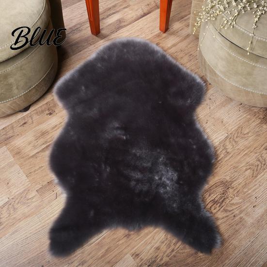 Fluffy Faux Fur Bedroom Decor Rug Carpet Mat Floor Geometric Door Living Room