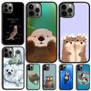 Cute Cartoon Otter Phone Case For iPhone 17 Air 15 16e 14 13 Pro Max Coque 12 11 Pro Max PLUS Cover