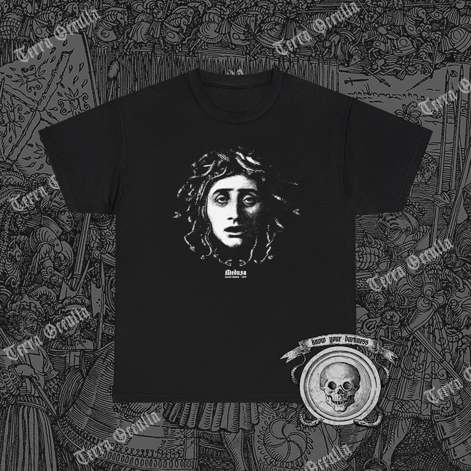 Medusa Painting Shirt, Arnold Böcklin, Greek Mythology, Gorgon, Dark Mythological Art S