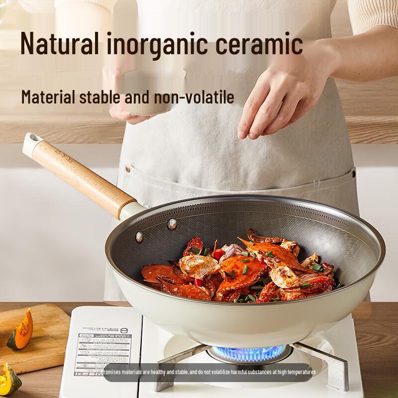 Chu Da Huang 28cm 304 Stainless Steel Non-Stick Wok