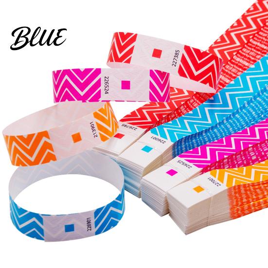 Festival Wristbands 100 Pcs Disposable Paper Fluorescent Adhesive Event Wrist
