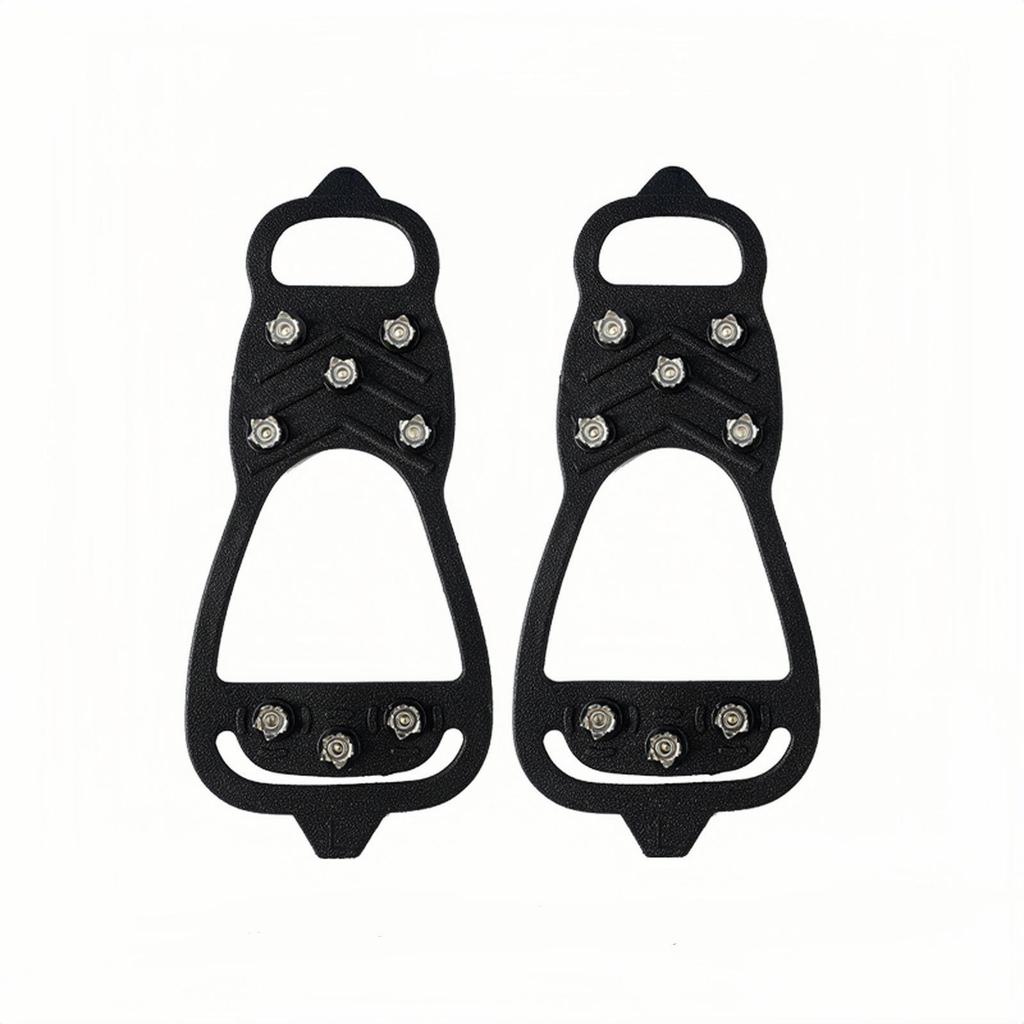 Unisexowe antypoślizgowe raki na lód do wspinaczki górskiej i kempingu - 8- i 5-zębowe silikonowe kolce na buty