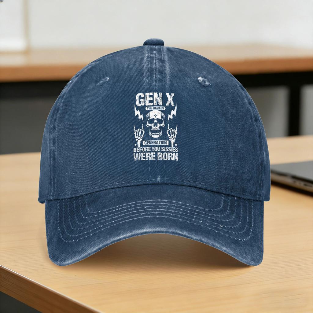 Gen X The Badass Generation Before You Sissies Were Born Sun Baseball Cap Casual Unisex Men Washed Trucker Hat Baseball Caps
