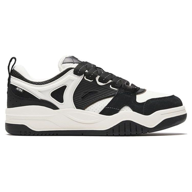 Anta Sea Salt Casual Comfortable Non-Slip Shock Absorbing Low-Top Skate Shoes Men Sneakers Black 912348005-3