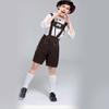 3Pcs Boy Oktoberfest Costume Kid Uniform Lederhosen Shorts with Shirt and Hat for Halloween Party Oktoberfest Festivals