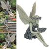 Hand-casted Sitting Fairy Yard Ornament For Outdoor And Indoor Decor