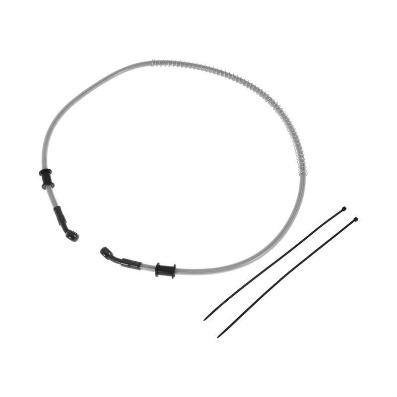 UXCELL 100cm Motorcycle Brake Clutch Oil Hose Line Silver Tone