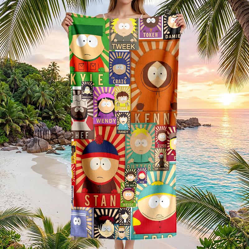 South Park Fashion Beach Towel: Ideal for Summer Adventures Soft, Absorbent and Quick Drying Suitable for Swimming and Bathing