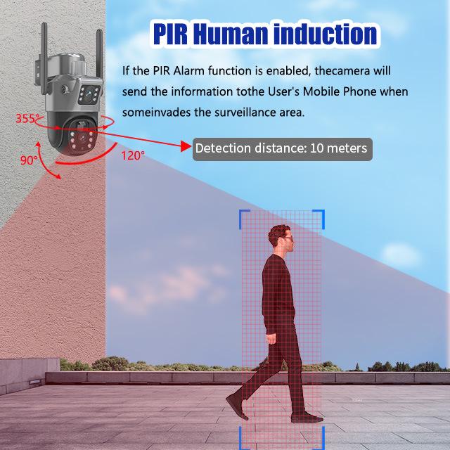 Solar-Powered 4G Outdoor Waterproof Dual Camera with HD Night Vision and Remote Monitoring