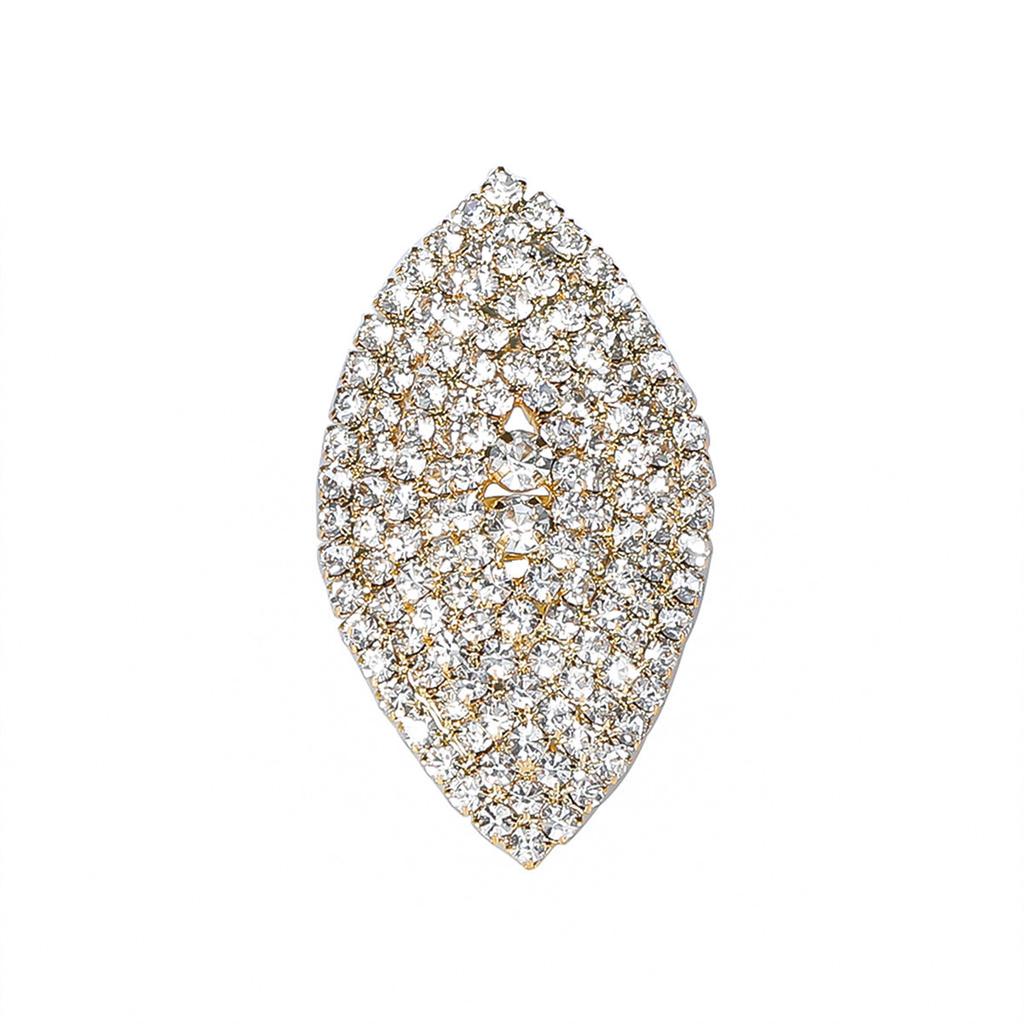 High-Grade Luxury Crystal Ring Temperament Shining Opening Adjustable Women's Ring Party Ring