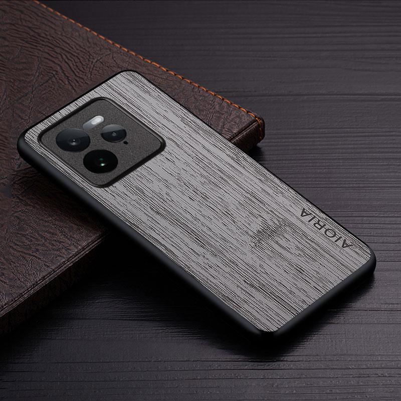 

Чехол для Realme GT 7 7T Pro funda узор бамбуковое дерево Кожаный чехол для телефона Роскошный coque для Oppo realme GT 7 Pro чехол capa Realme GT 7T светло-серый