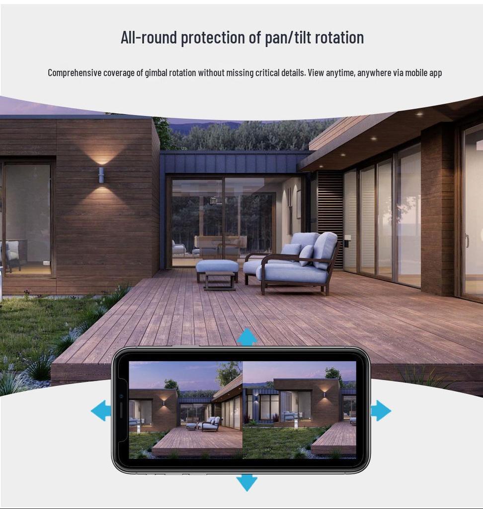 WiFi Outdoor Surveillance Camera with Night Vision and HD Binocular Smart Monitor