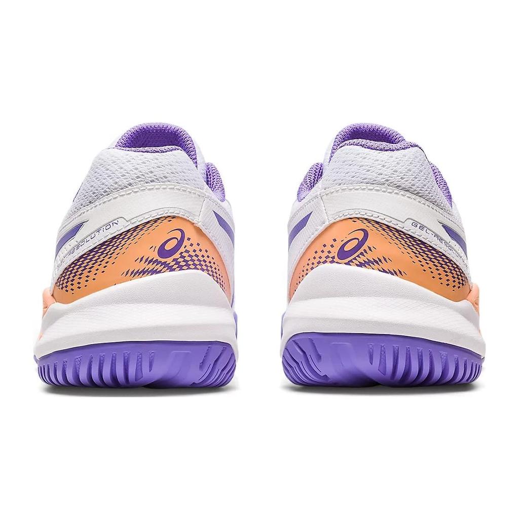 Asics Gel Resolution 9 Tennis Shoes Low Top Kids' Training Shoes White Purple Kids' 1044A067-101