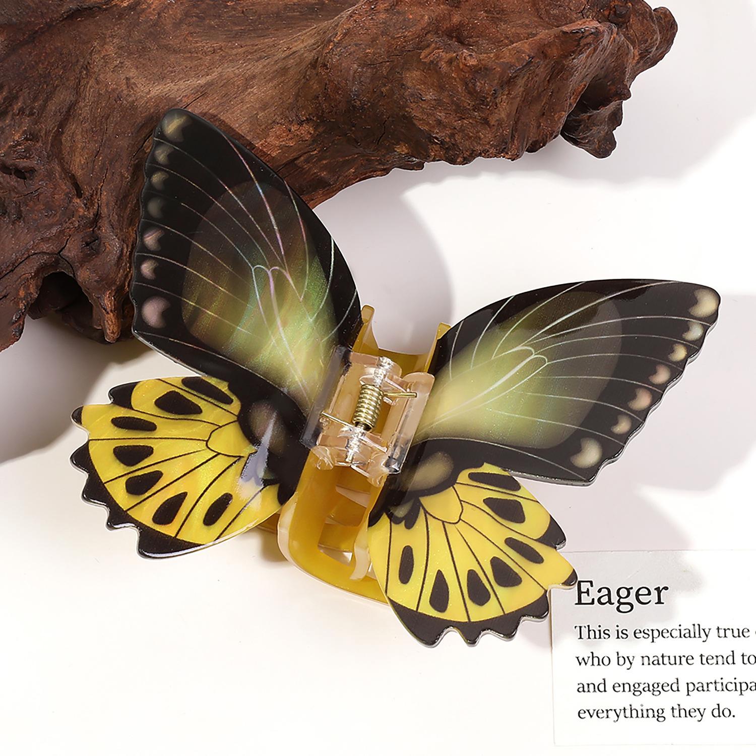 

Акриловая заколка-бабочка для волос с когтями, корейский темперамент, простая заколка-зажим для волос для девочек, заколка-акула, женские аксессуары для укладки волос