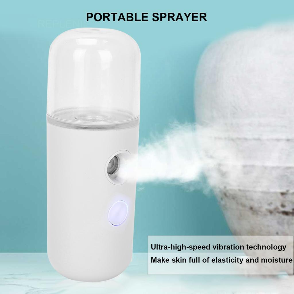 Face Sprayer Facial Mist Sprayer Mini Portable Face Moisturizing Spray for Skin Care (30ml) 400mAh ABS Skin Care Sprayer