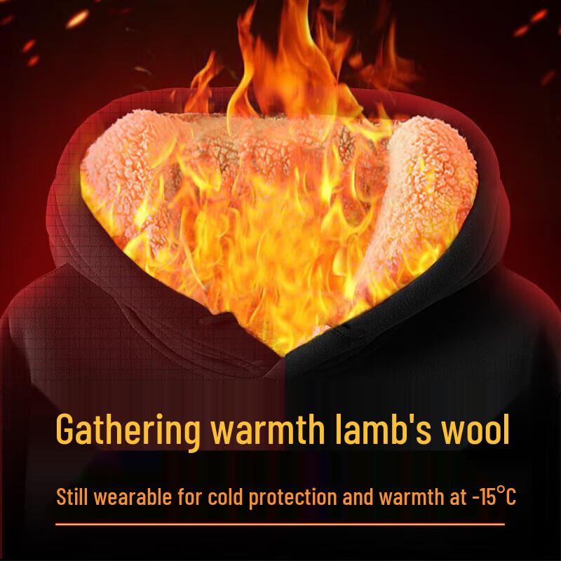 Jeanswest Men's Plush Lined Hooded Sweatshirt
