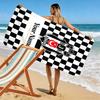 Name Personalisiertes Besiktas Motiv Strandtuch, Großes Weiches Schnelltrocknendes Handtuch für Strand Camping Schwimmen