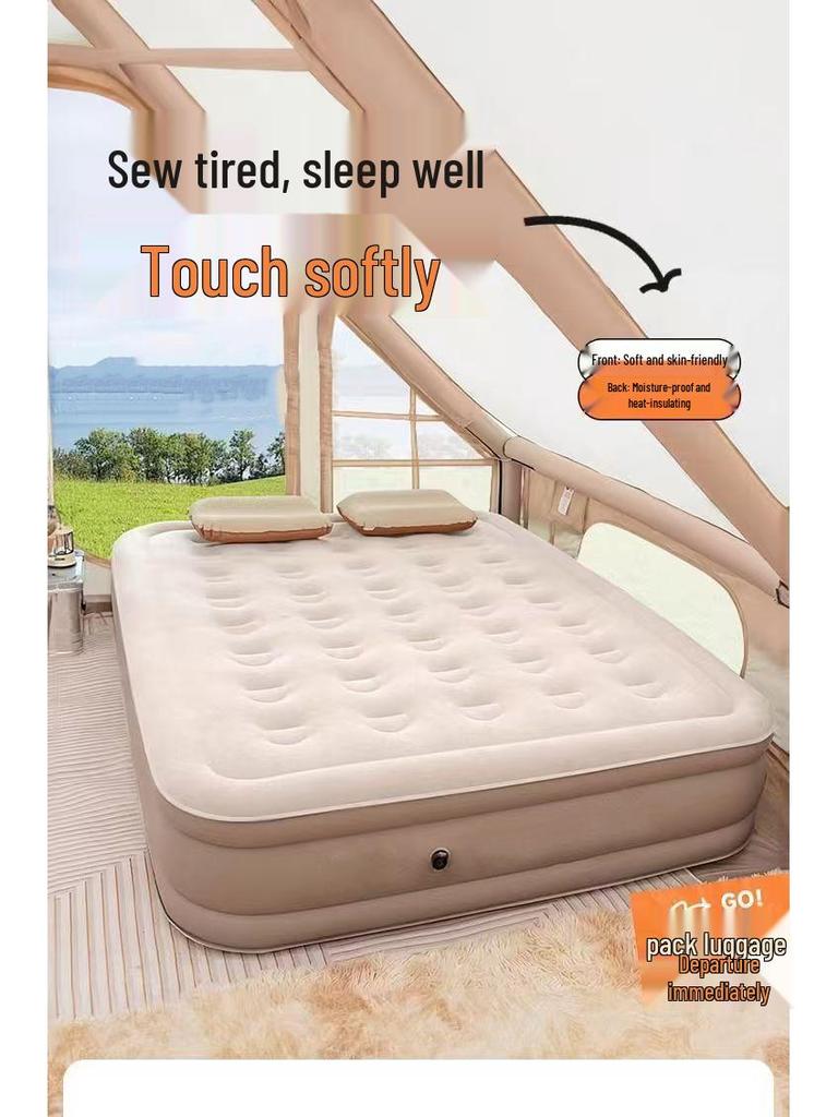 Thickened Self-Inflating Portable Air Mattress for Outdoor Camping and Hiking