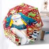 1pc Outdoor Umbrella with Cute Anime Girl and Stuffed Toys Design - Automatic Opening/Closing, Portable 3-Fold Design, 8-Rib Iron Frame - Perfect