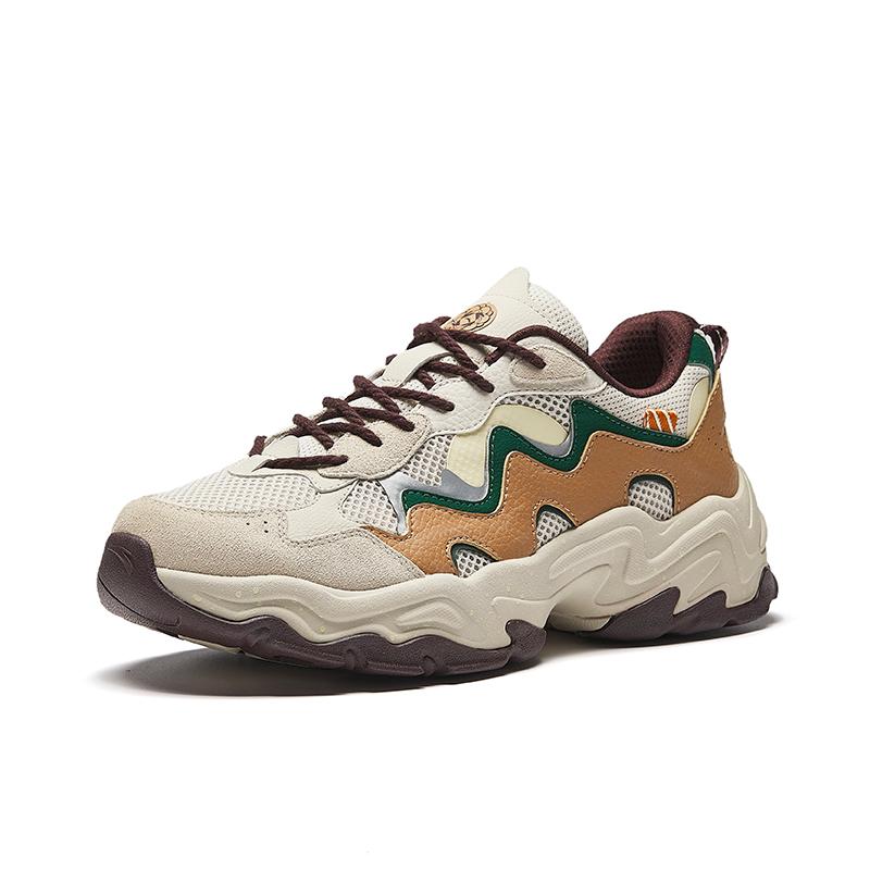 Anta Comfortable Versatile Non-Slip Durable Low-Top Casual Shoes Men sneakers Light-Brown 912438837-9