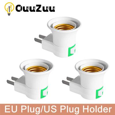 Weiß E27 LED Licht Sockel Zu EU/US Stecker Halter Adapter Konverter EIN/AUS Für Glühbirne Lampe Heißer verkauf Praktische