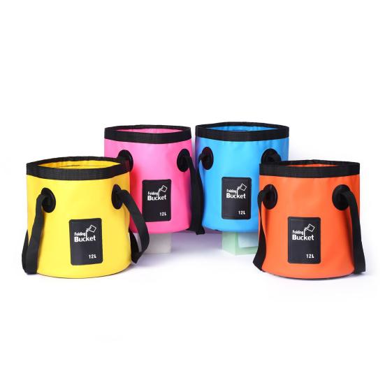 12/20L Collapsible Water Bucket with Double Handles, Large Foldable Water Container, Portable Water Pail for Outdoor, Camping, Fishing, Car Washing