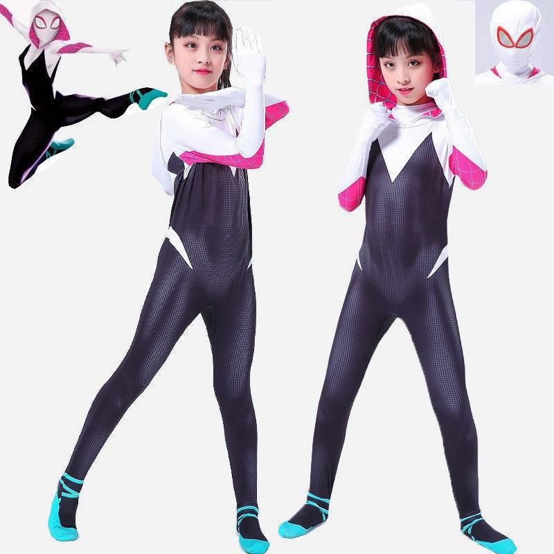 

Костюм-комбінезон для Хелловіну Miles & Gwen Spider Cosplay для дорослих та дітей 110