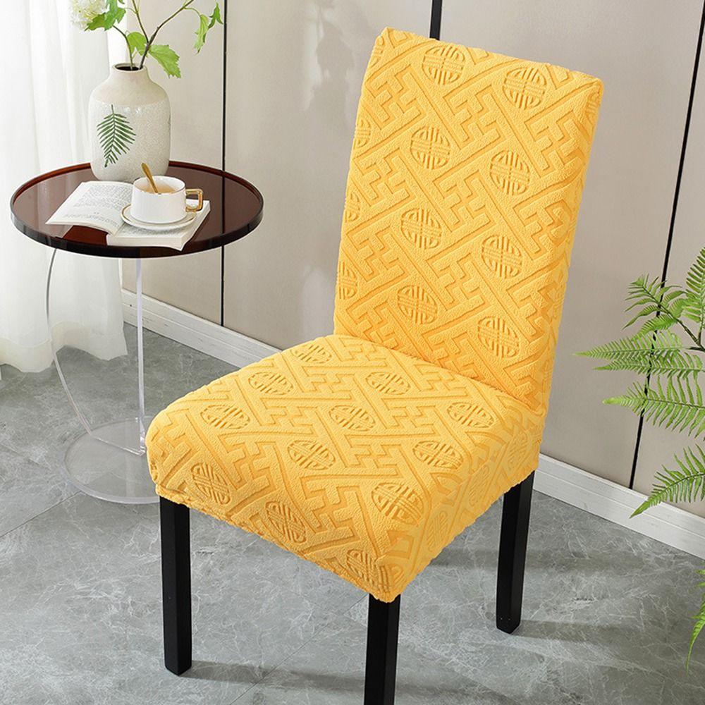 Long Checkered Jacquard Chair Cushion Cover Solid Color Polar Fleece Elastic Chair Cover Waterproof Elastic Stretch