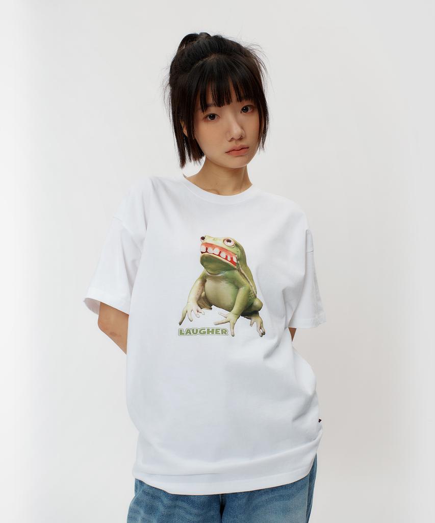 LAUGHER Ugly Frog T-Shirt - White