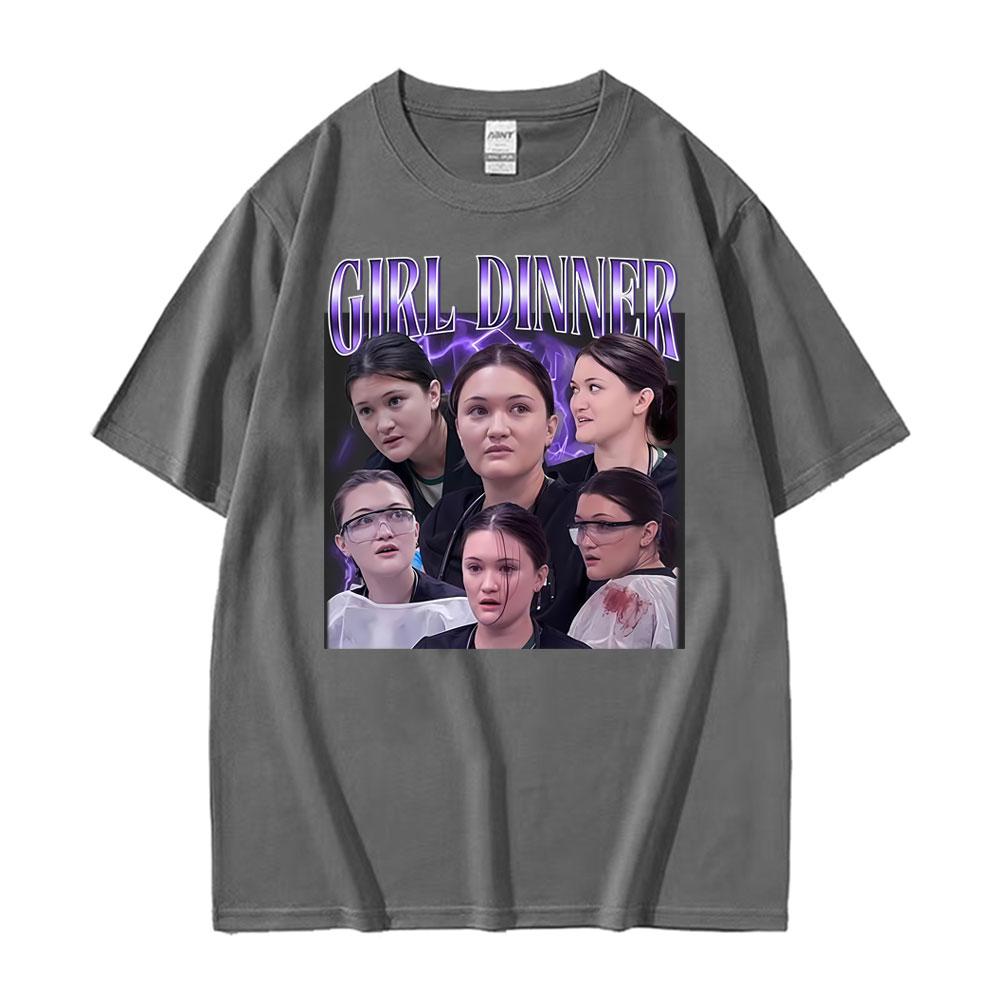 Dr Trinity Santos Vintage Girl Dinner T Shirts Unisexs Clothing Fashion Vintage Classic Tshirt Summer High Quality Loose T Shirt
