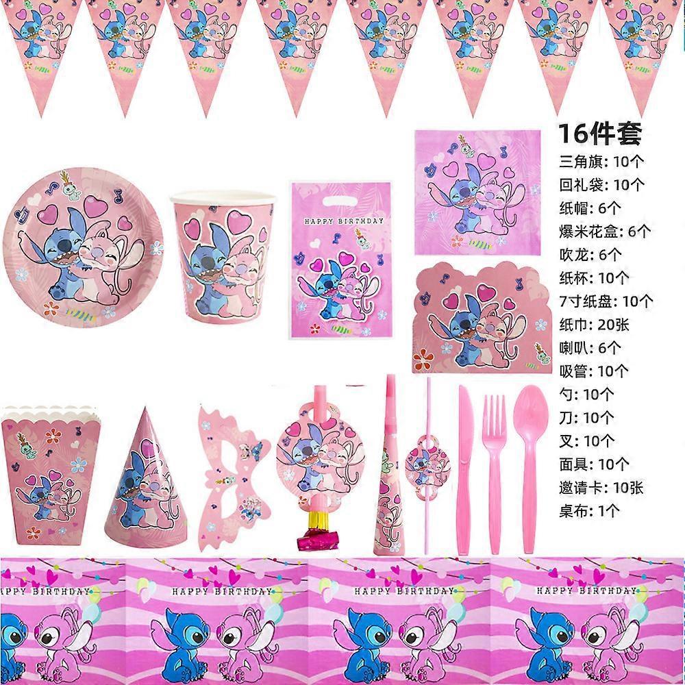 Stoviglie Decorazione Festa di Compleanno Angelo Punto Rosa Piatto di Carta Tazza Tovagliolo Set Palloncini Forniture per Decorazioni